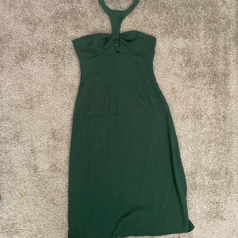 Shein Green Halter Dress - Picture 2 of 12